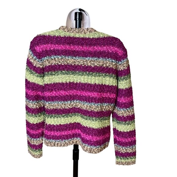 Vintage Womens Sweater Talbots Wool Button Up Sweater Size M Knit Cardigan u - Picture 7 of 10